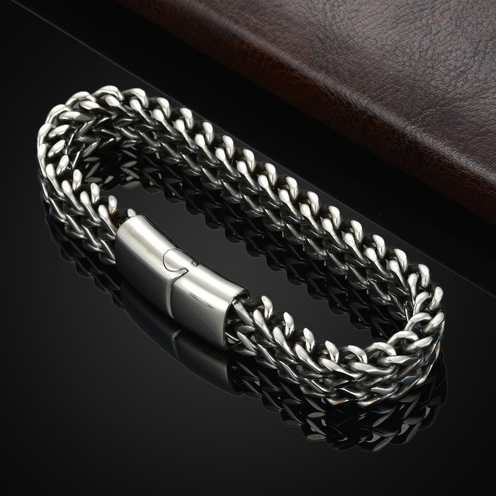 Men's Hip Hop Titanium Steel Thick Korean Street Trendy Bracelets