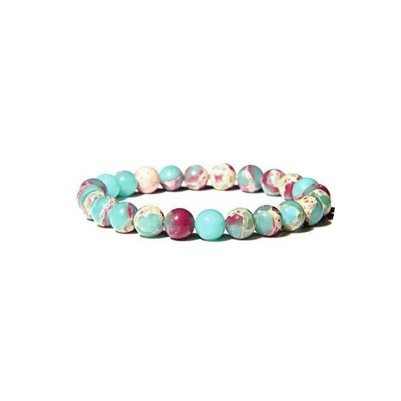 Crystal Volcanic Rock Amethyst Hematite Red Agate Bracelets