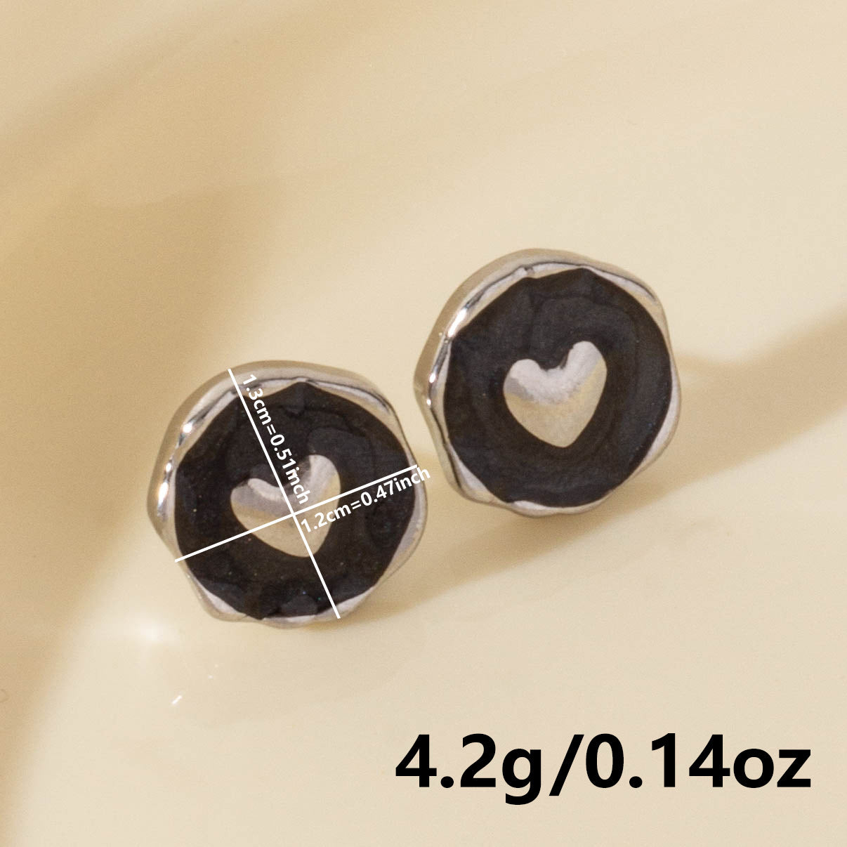 Stainless Steel Heart-shaped Ear Exaggerated Personalized Irregular Earrings