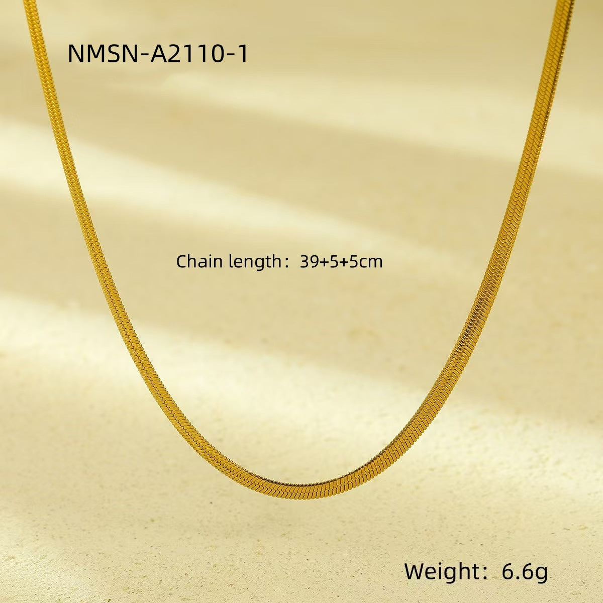 Snake Bone Style Cold Niche Design Simple Gold-plated Necklaces
