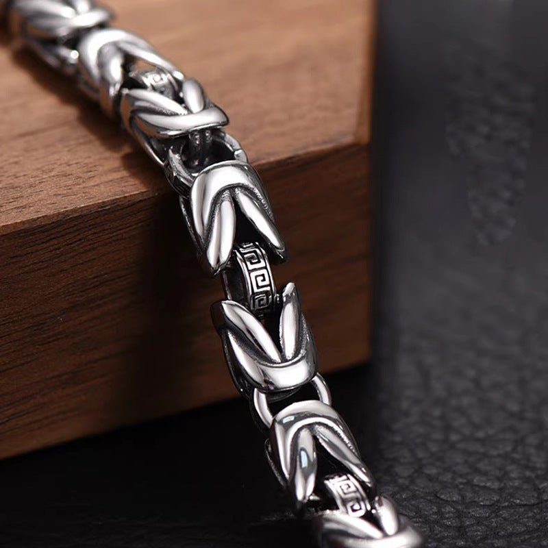 Thai Sier Advanced Safety Pattern Vajra Personality Vintage Bracelets