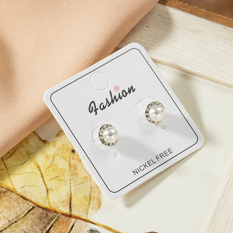 Women's Sier Needle Cute Simple Cold Style Earrings
