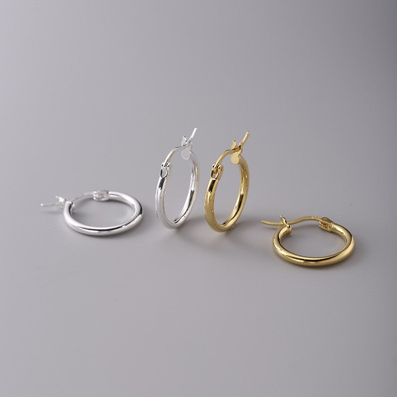 Stainless Steel Titanium Simple Small Classic Earrings