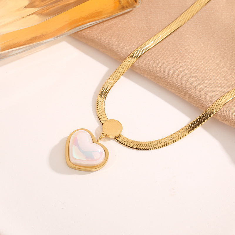 Love Heart-shaped High-grade Light Luxury Earings Necklaces