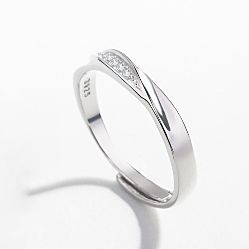Love Couple Korean Style Simple Graceful Pair Of Female Rings