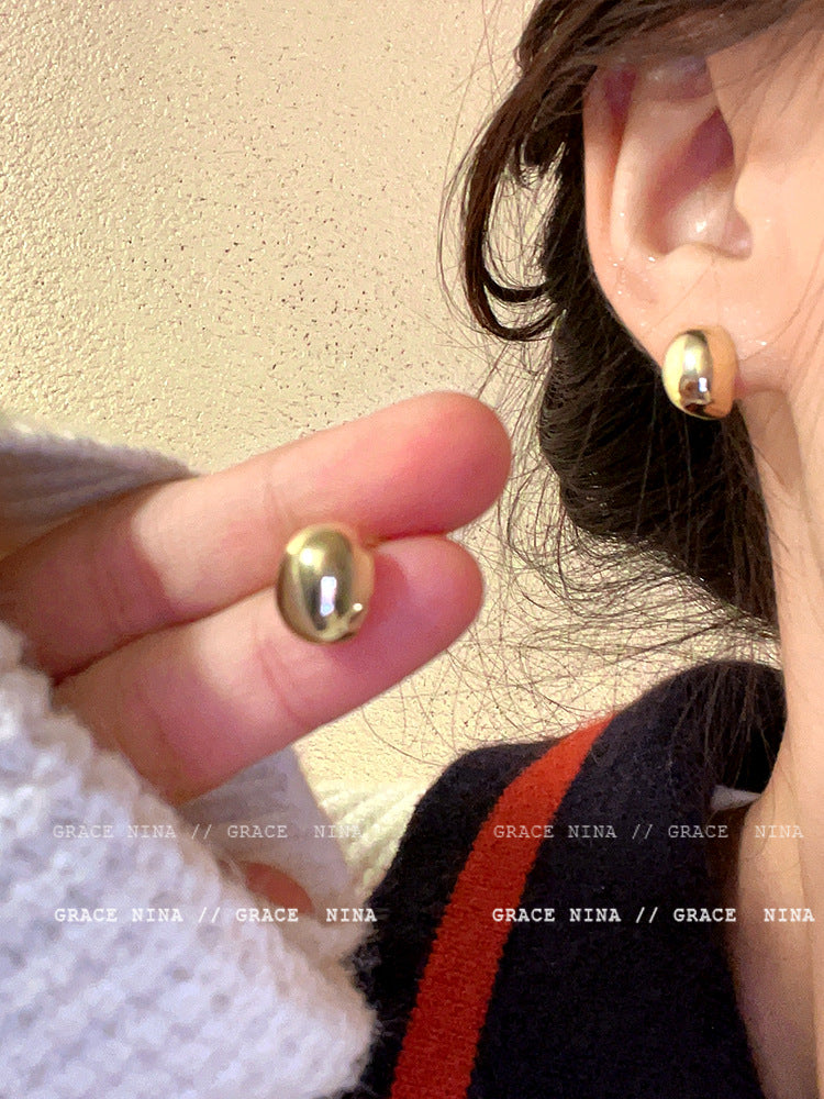 Women's Pull Full Metal Bean Light Luxury Earrings