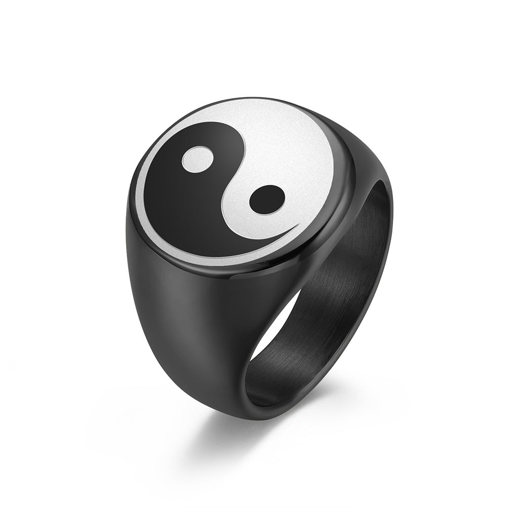 Men's Eight Diagrams Titanium Steel Stainless Thumb Rings