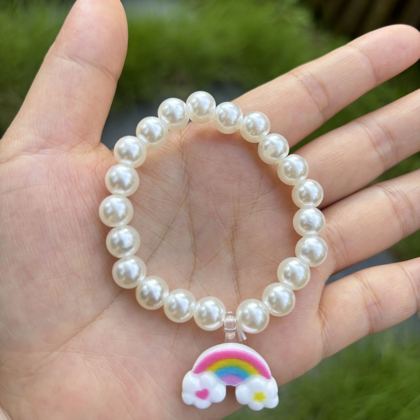 Children's Cute Colorful Acrylic Beads Plastic Stringed Bracelets