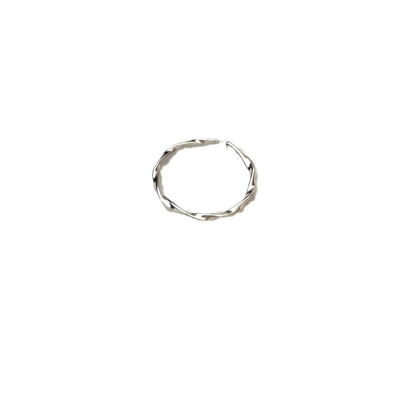 Cold Style Commuter Thin Corrugated Twist Index Rings