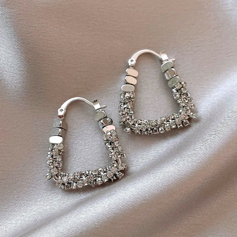 Women's Sier Simple Elegant Fashionable High-grade Niche Earrings