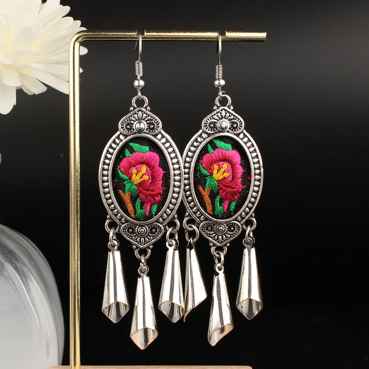 Chinese Style Retro National Miao Sier Earrings