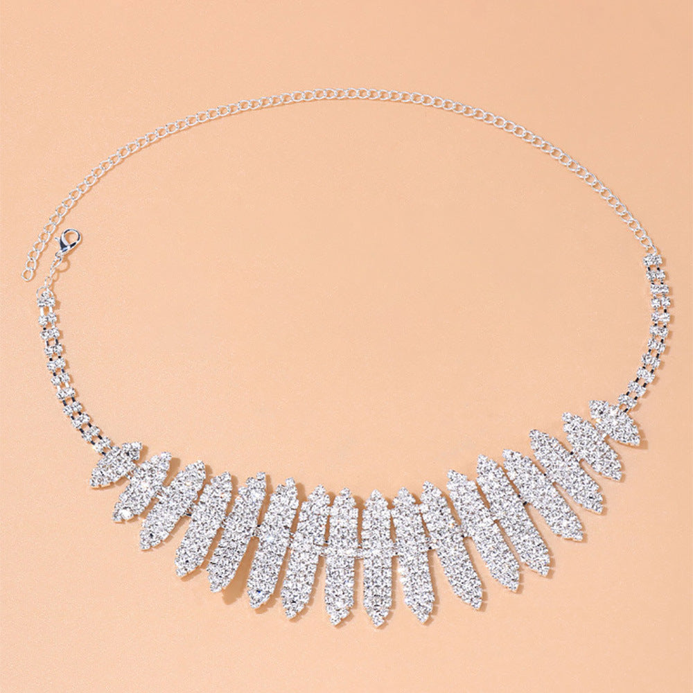 Women's Diamond Bullet Style Popular Ornament Cold Necklaces