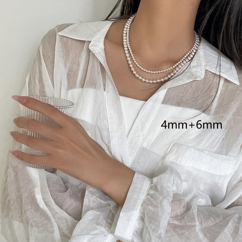 Removable Twin Pearl Vintage Casual Sweet Necklaces