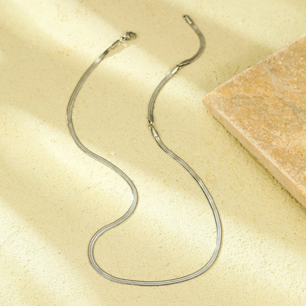 Snake Bone Style Cold Niche Design Simple Gold-plated Necklaces