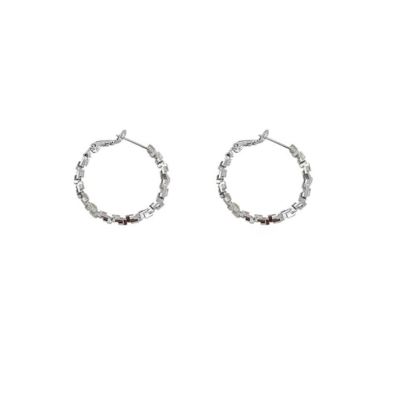 Women's Of Sier Round Light Luxury Minority Earrings