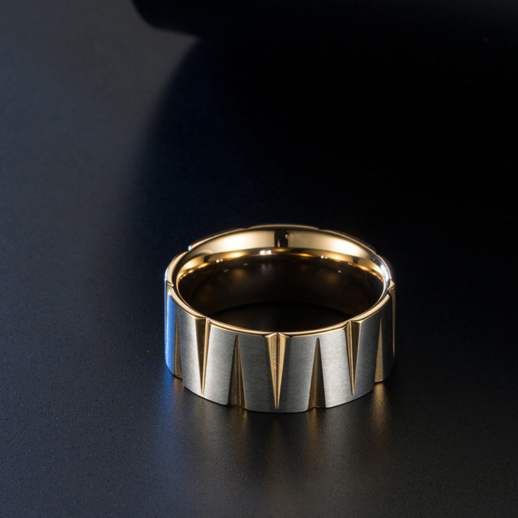 Stainless Steel Titanium Colorful Brushed Matte Rings