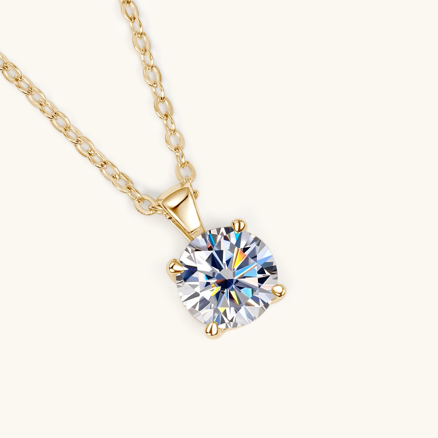 Style Moissanite Sterling Sier Clavicle Chain Necklaces