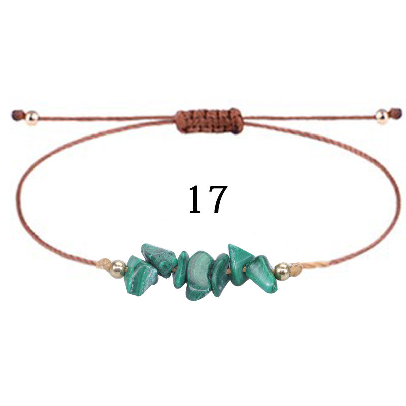 Gravel Summer Irregular Rough Stone Wax Bracelets