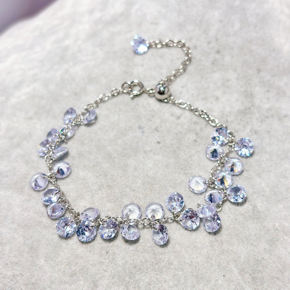 Crystal Grape Tear Broken Tassel Cold Bracelets