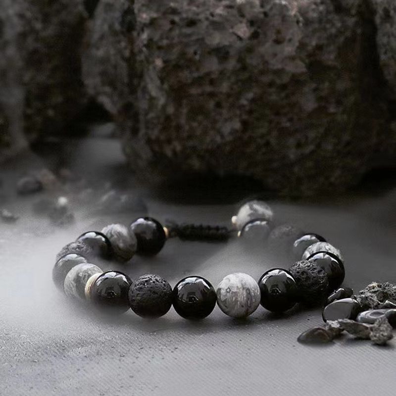 Rock Beaded Fashion Personality Black Niche Bracelets