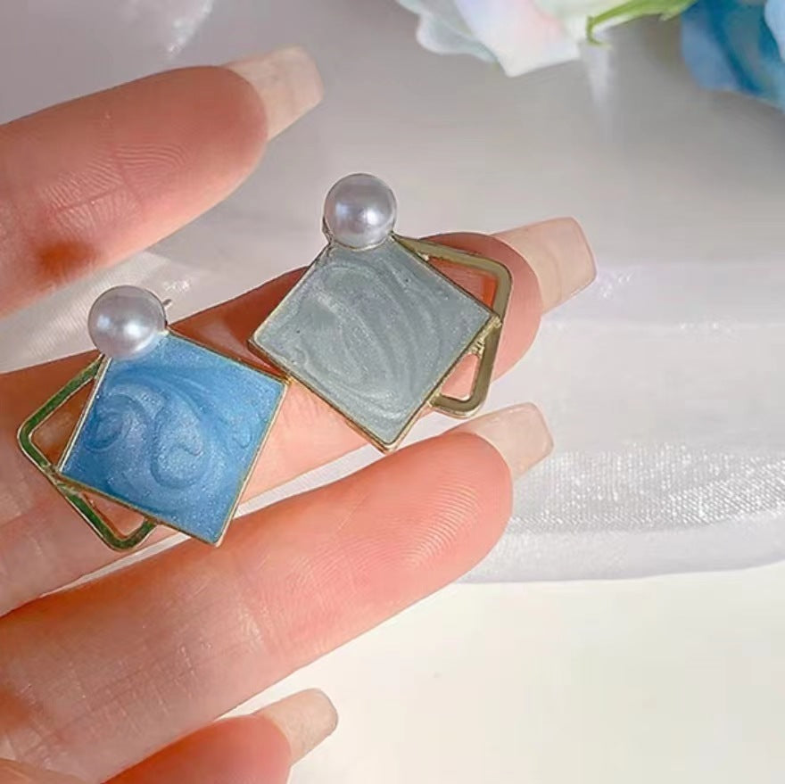 Needle Niche Love Heart Trendy Female Simple Graceful Earrings