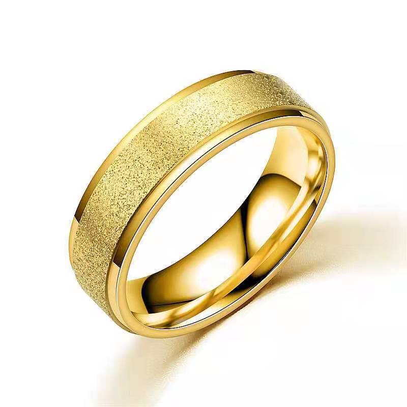 Stainless Steel Double Step Matte Couple Rings