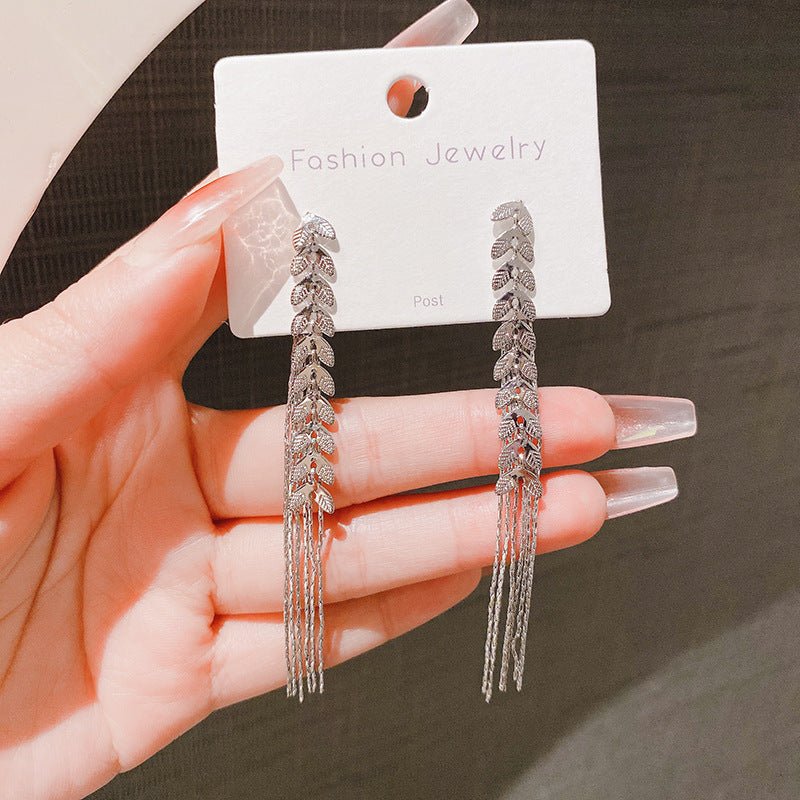 Chain Wheat Tassel Fashion Ear Elegant Earrings