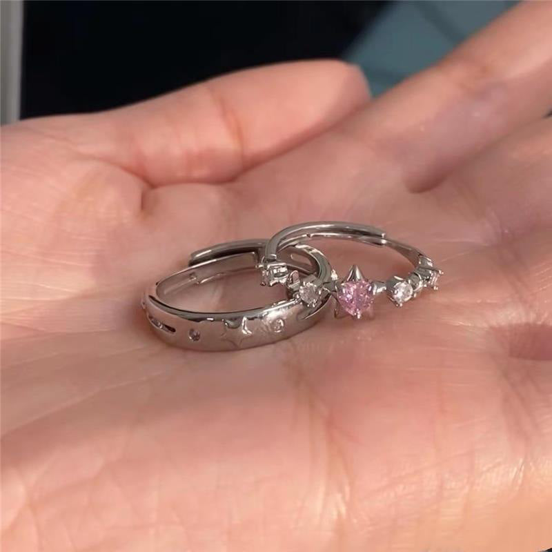 Pair Simple Gift Male Index Finger Adjustable Rings