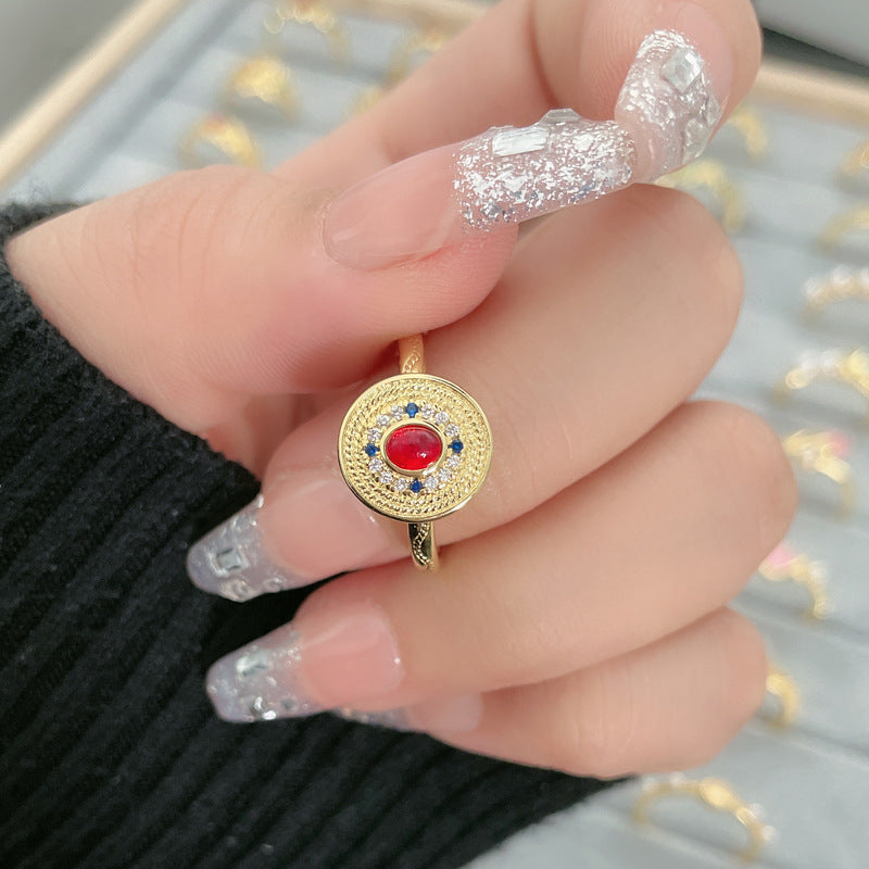 Flower Fashion Personalized Opening Adjustable Index Finger Rings