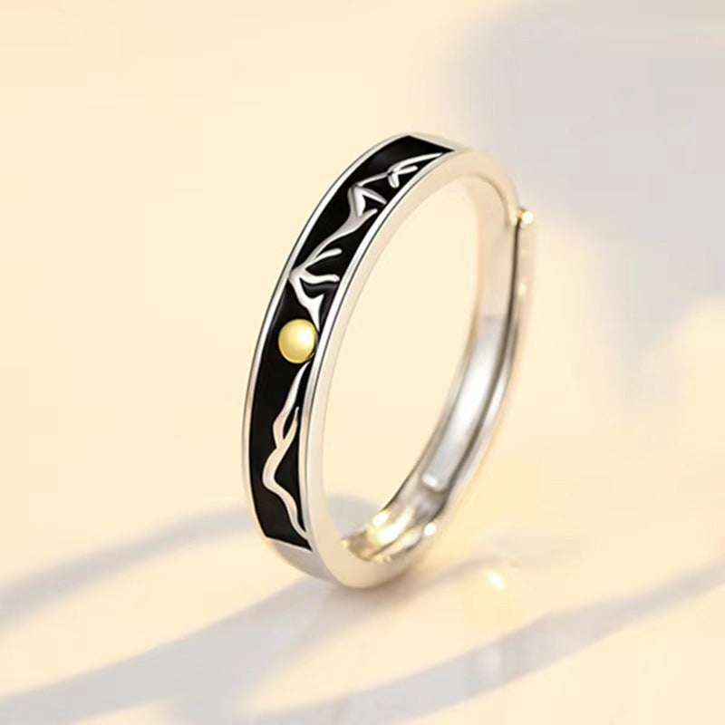 Design Pair Of Open Adjustable Long-distance Love Sun Rings