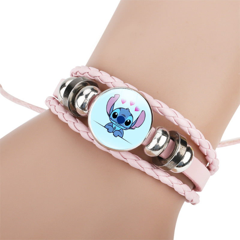Star Stitch Time Stone Pink Cattle Bracelets