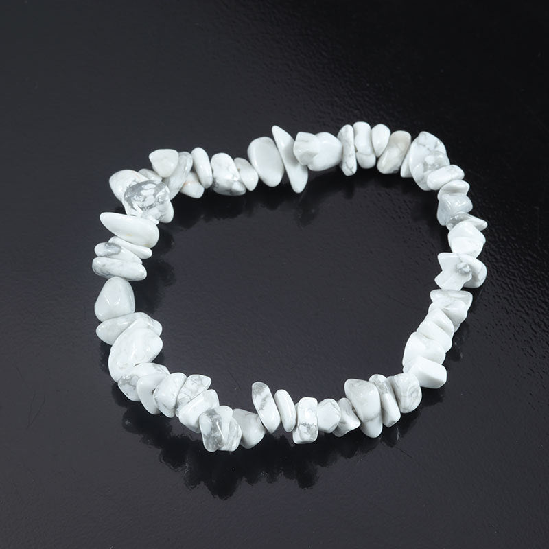 Natural Colorful Gravel Irregular Hand-woven Stretch Bracelets