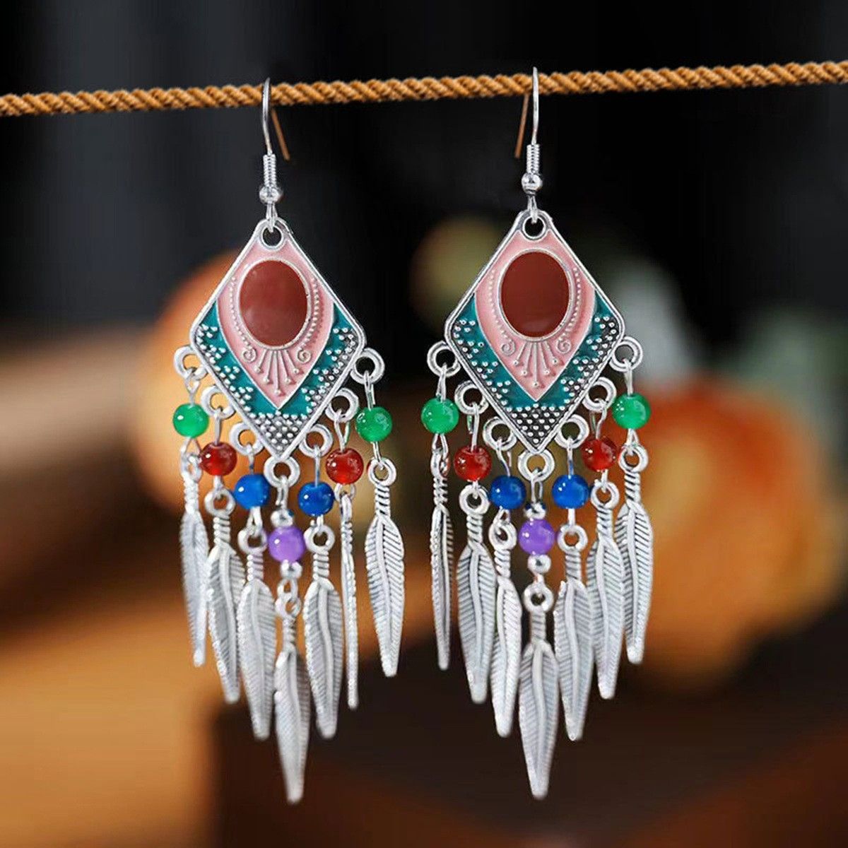 Chinese Style Retro National Miao Sier Earrings