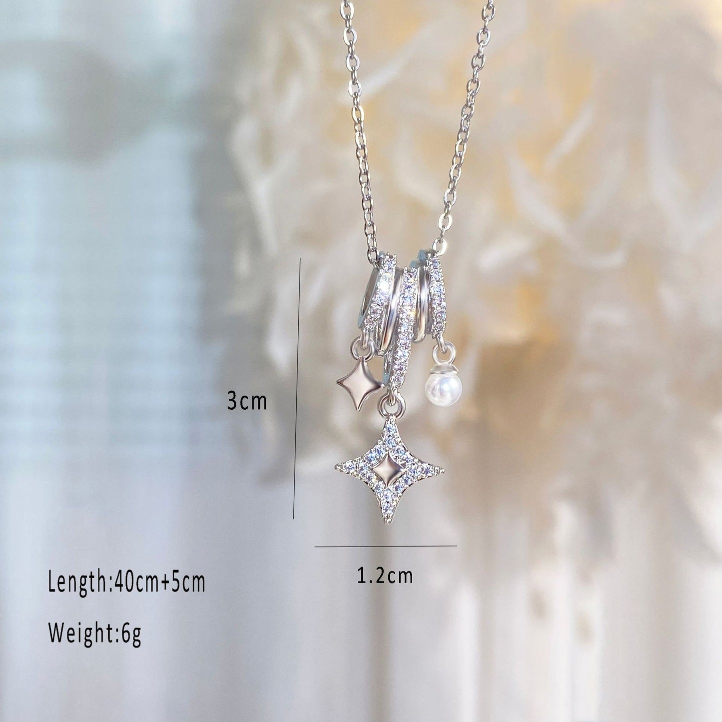 High-grade Copper Gold-plated Heart Zircon Clavicle Chain Necklaces