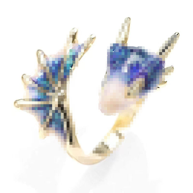 Retro Small Flying Dragon Fashion Unique Design Dark Rings
