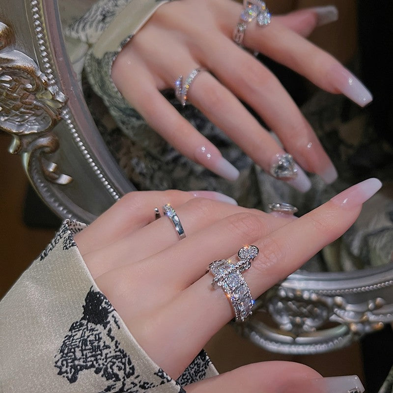 Women's High-grade Zircon Cold Style Design Fashion Rings