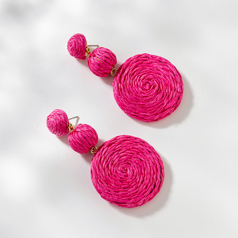 Women's Sense Klein Blue Gourd Hoop Beautiful Travel Earrings