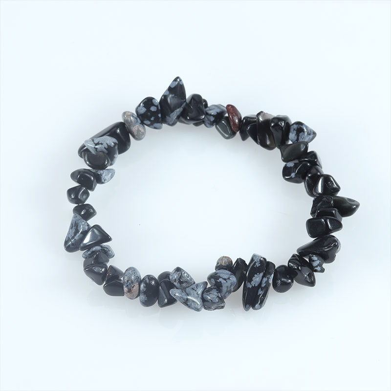 Natural Colorful Gravel Irregular Hand-woven Stretch Bracelets