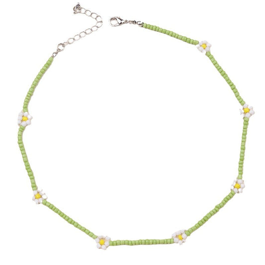 Women's Flower Bohemian Colorful Little Daisy Simple Necklaces