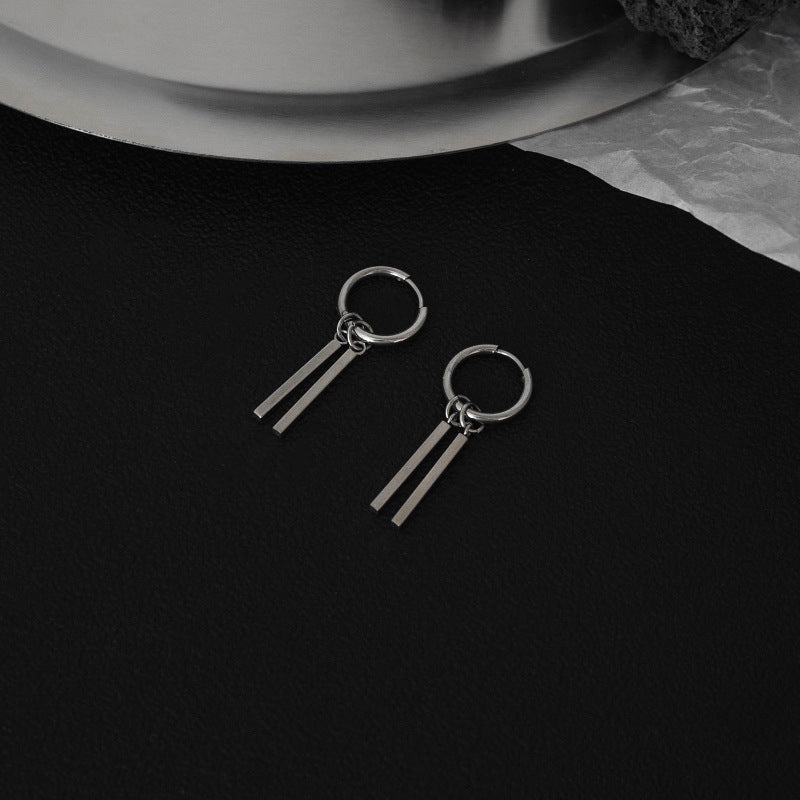 Women's & Men's Steel Fashionable High-grade Personalized Drop Long Stick Earrings