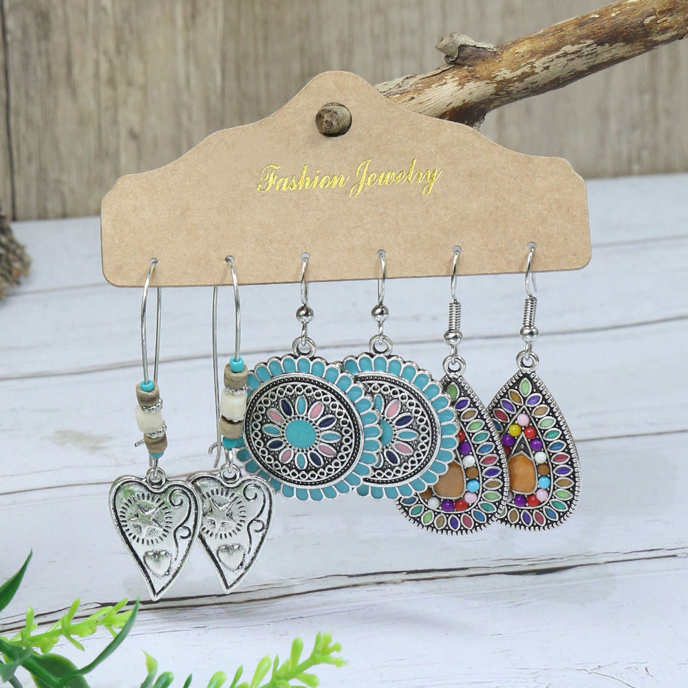 Women's Bead Elegant Bohemian Vintage Alloy Long Earrings