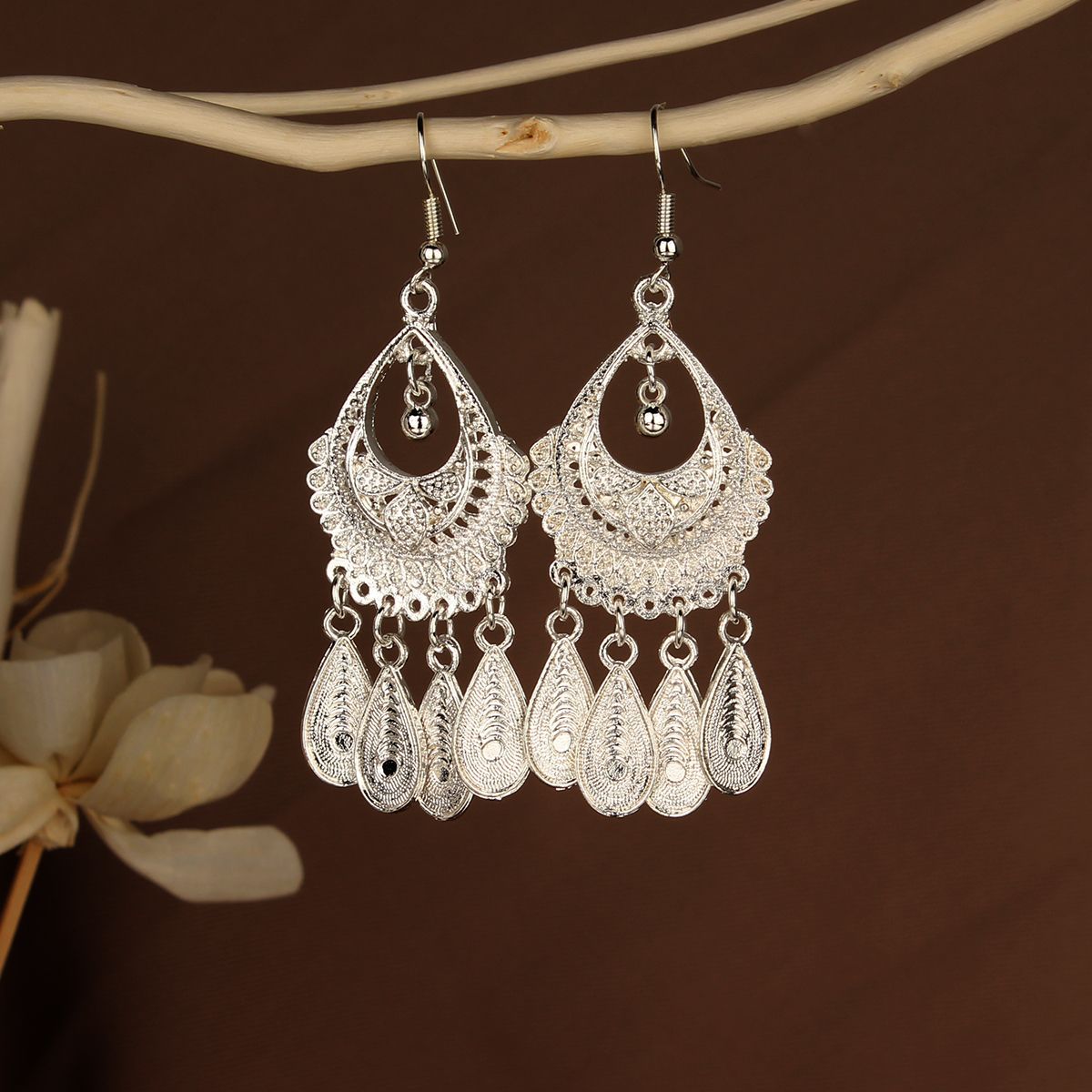 Chinese Style Retro National Miao Sier Earrings
