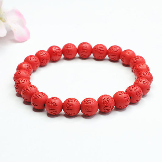 Words Proverbs Round Beads Mantra Red Bracelets