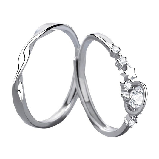 Love Planet Couple Light Luxury Minority Rings