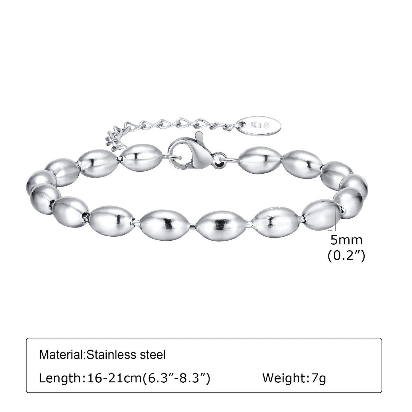 Water Ornament Stainless Steel Fashionable Rugby Bracelets