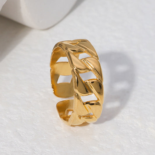 Women's & Men's Steel Chain Punk Hip Hop Personality Couples Rings