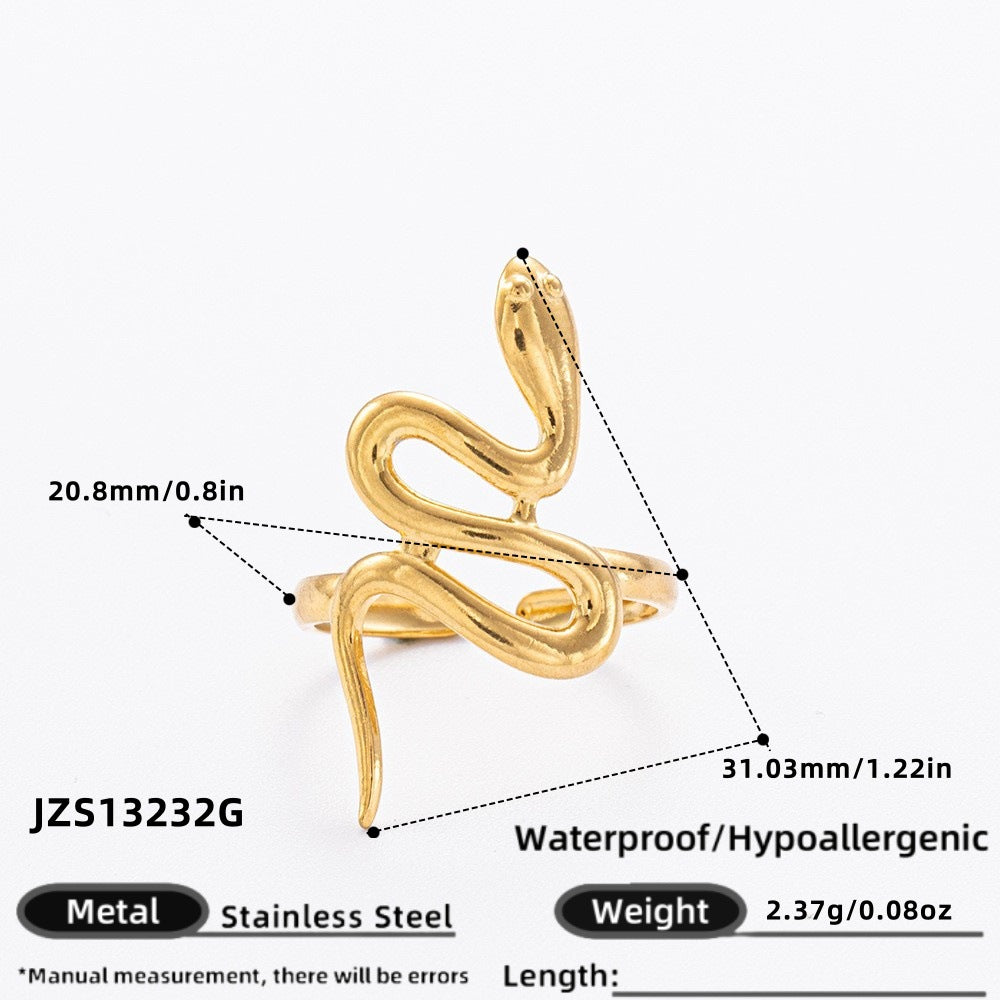 Steel Stainless Gold Plated High-grade Summer Wind Rings