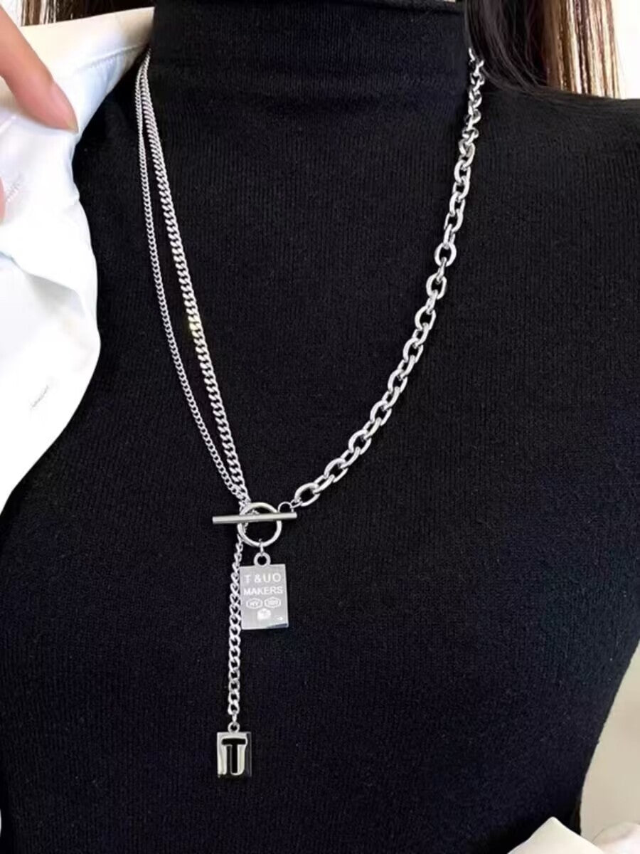 Women's Sweater Chain High-grade Long Pearl Titanium Necklaces