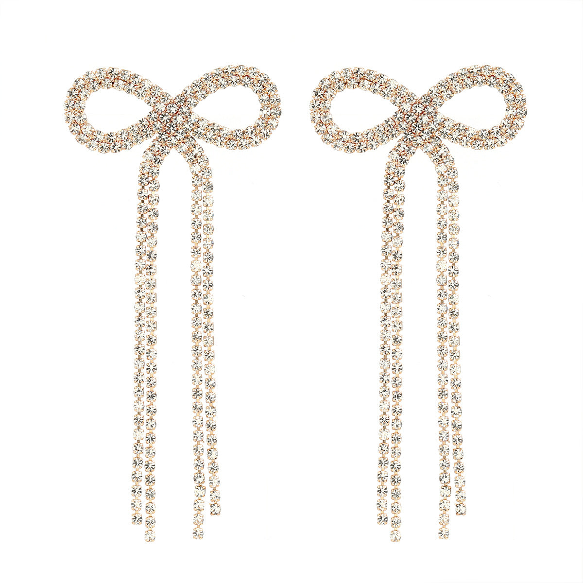 Super Flash Claw Chain Bow Tassel Rings