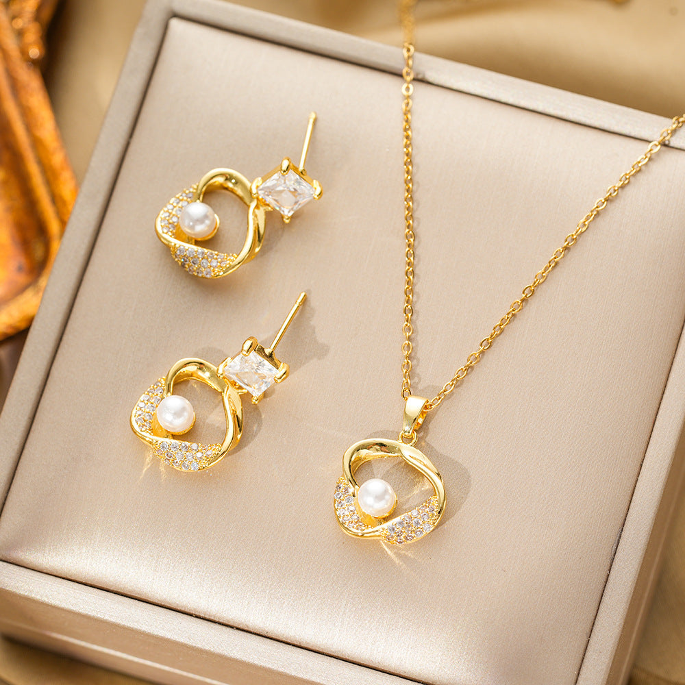 High Sense Micro Inlaid Zircon Irregular Necklaces